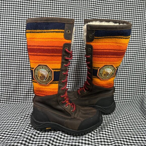 Ugg x Pendleton Limited Adirondack Grand Canyon National Park Boots Wool Tall 5 - Picture 1 of 7